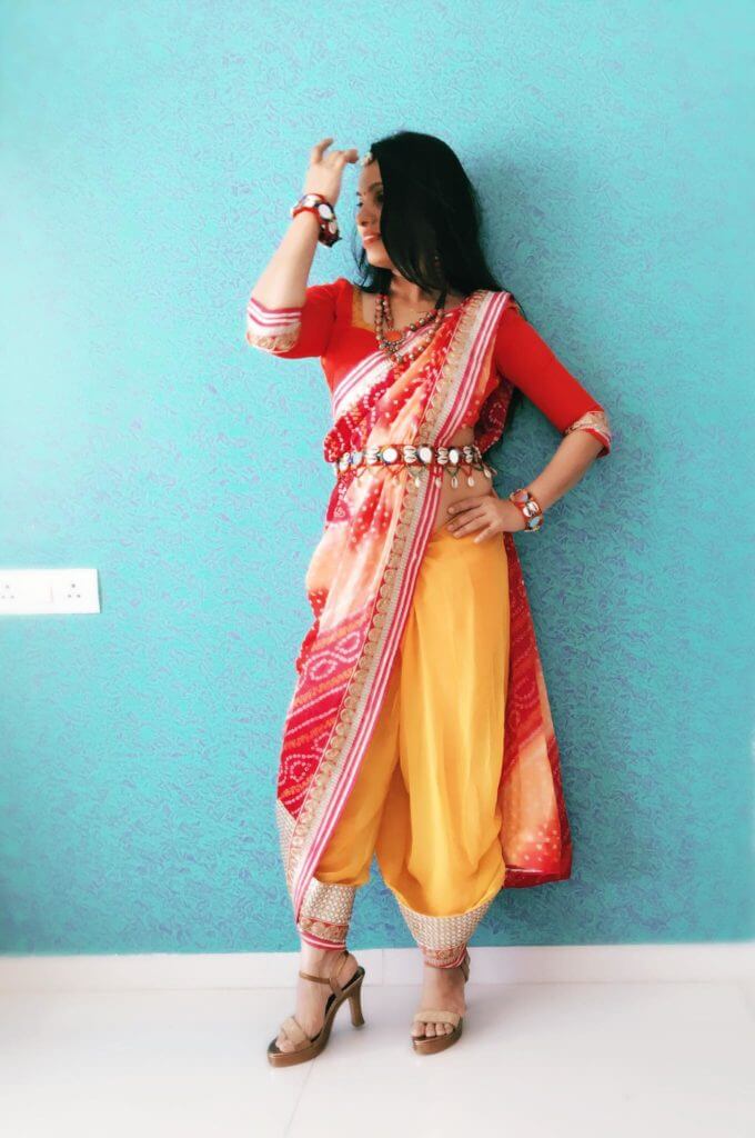 Saree Draping in Dhoti Style