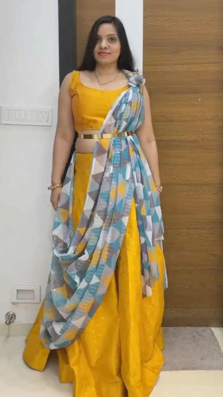 How To Wear Saree As A Lehenga Style | Lehenga Style Saree Draping | Sar...  | Lehenga style, Lehenga style saree, Lehenga