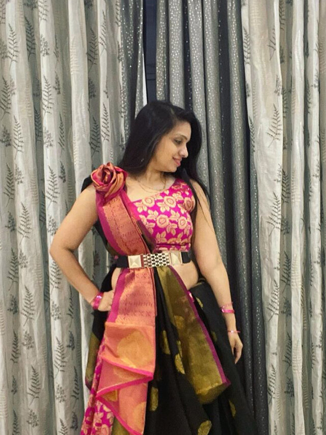 How to drape lehenga saree draping #shikhaagarwalmakeup #lehengasaree  #shikhaagarwal #lehengasareedraping #halfsareedraping… | Instagram