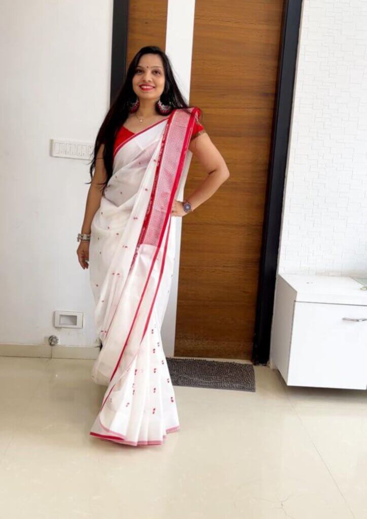 Bengali Style Saree Draping for Dussehra