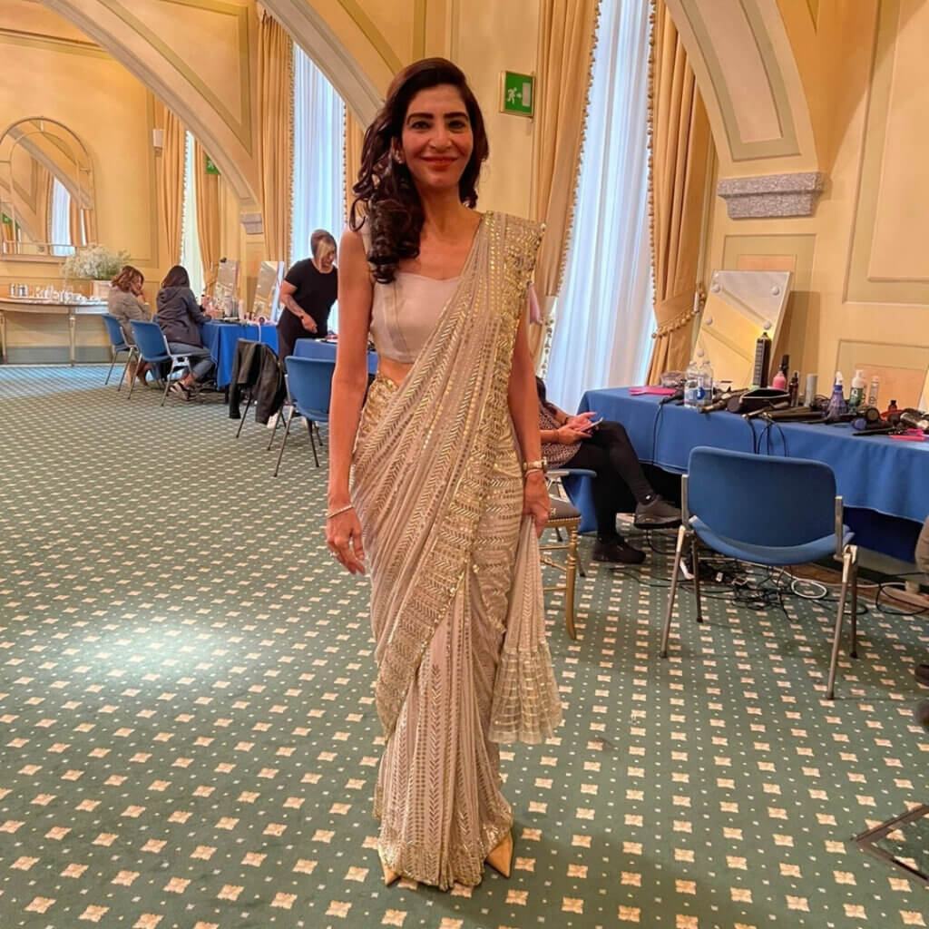 Professional saree draping for influencers