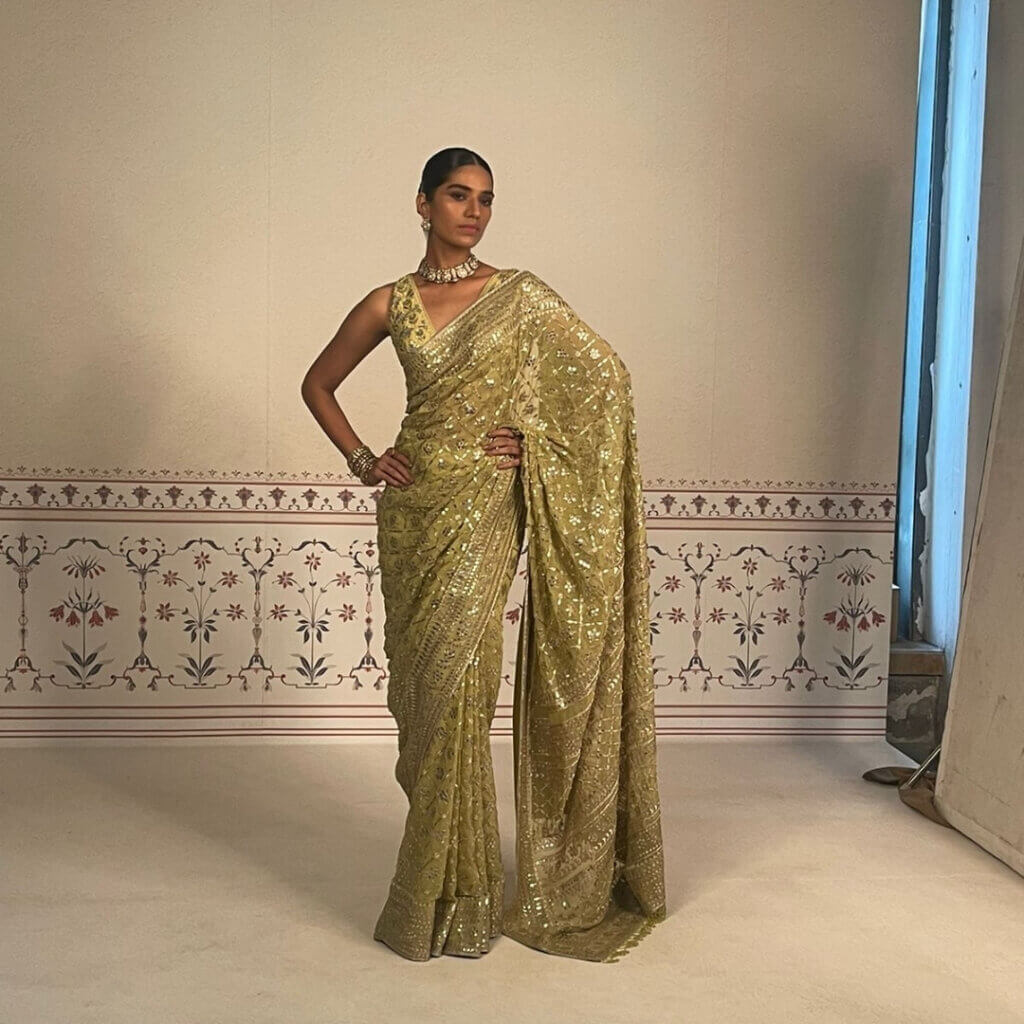 Professional saree draping services for E-commerce shoots