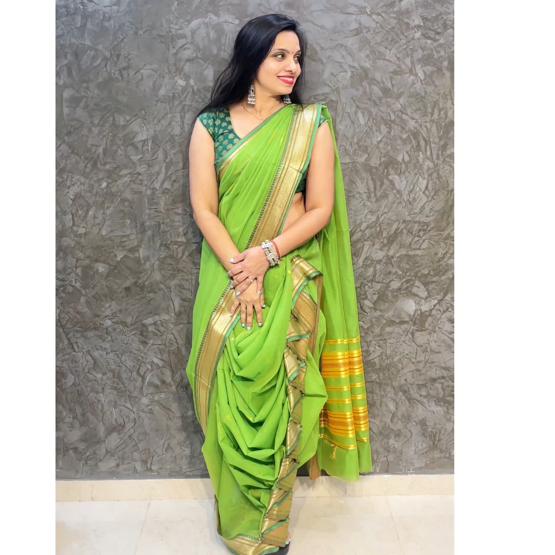 how to tie kache saree