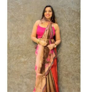 Necktie saree drape